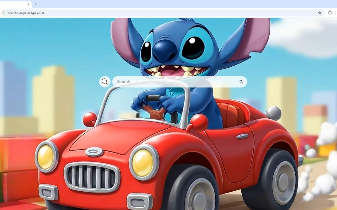 Stitch Driving Car Live Wallpaper